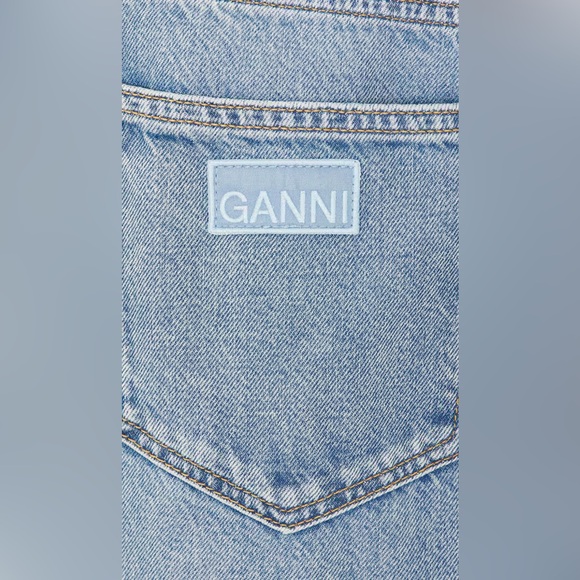Ganni - Rigid Denim Jozey Jean in Light Blue Vintage - Picture 4 of 5